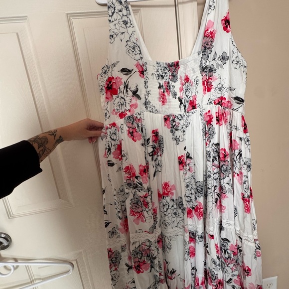 Torrid Floral Dress - White and Pink - Picture 3 of 5